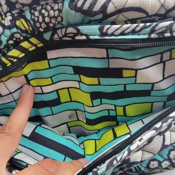 Vera Bradley Island Blooms laptop work travel school messenger bag - Picture 10 of 14